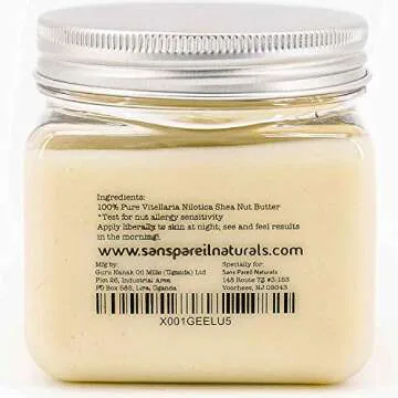 Discontinued - USDA Certified Organic Shea Butter: Unrefined Rare Nilotica, Certified Fair-Trade - Nourishes, Replenishes and Protects Skin and Hair - 8oz