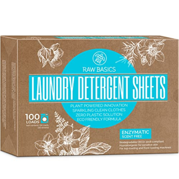 Laundry Detergent Sheets Unscented - Zero Waste, Plastic and Scent Free, Natural Soap - Travel Size ...