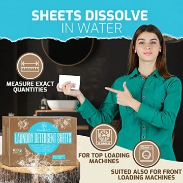 Unscented Zero Waste Laundry Detergent Sheets for 100 Loads