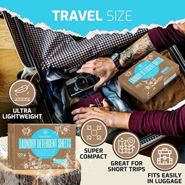 Unscented Zero Waste Laundry Detergent Sheets for 100 Loads