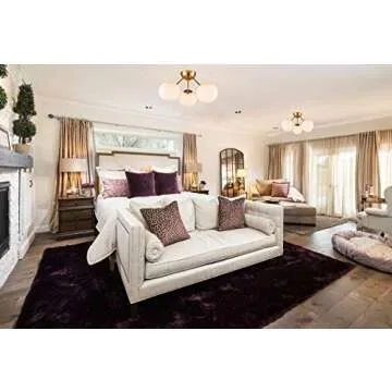 HOLKIRT Classic Mid Century Modern Globe Ceiling Light Sputnik Chandelier, White Opal with Brass Fin...