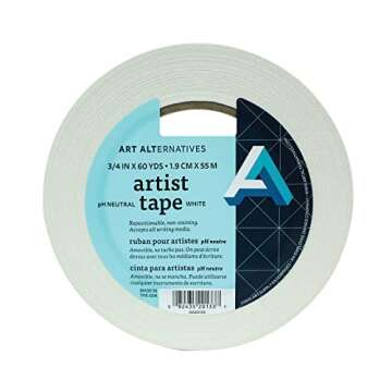 Art Alternatives Artist Tape, 3/4 in Wide x 60 yds, White