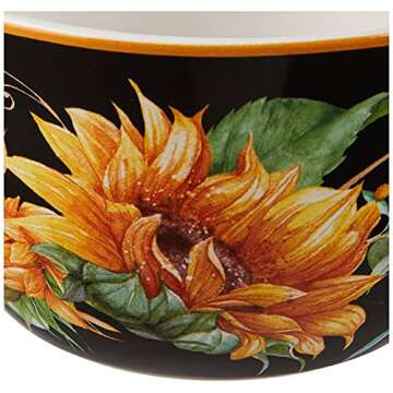 Certified International Sunflower Fields 5.25" Ice Cream/Dessert Bowls, Set of 4, Multi Colored