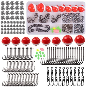 Shaddock Fishing Bobbers Tackle Kit, 160pcs Assortment for All Fishing Needs