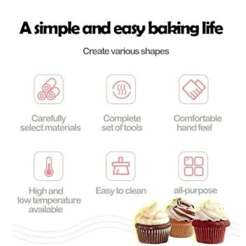 48-Piece Numbered Piping Tips, Cookie Icing Tips, Cookie Decorating Kit, Cake Decorating Tips for Cupcakes Cookies, Cake Supply Master Decorating Tip Set