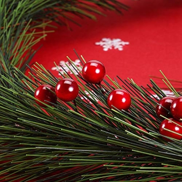 BBTO 100 Mini Fake Holly Berries for Festive Decor