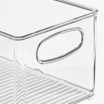 mDesign Clear Storage Bins - Perfect for Kitchen & Craft Organization