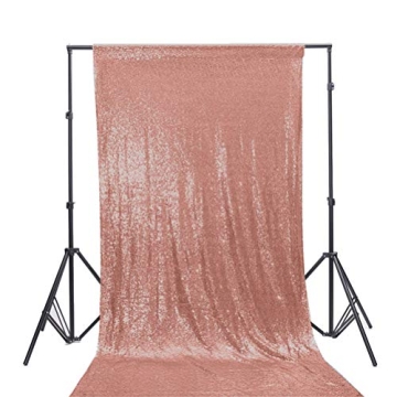 TRLYC 6Ft6Ft Blush Sequin Photography Backdrop for Wedding Fabric