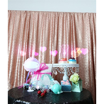 TRLYC 6Ft Blush Sequin Photography Backdrop for Events