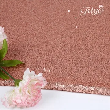 TRLYC 6Ft Blush Sequin Photography Backdrop for Events