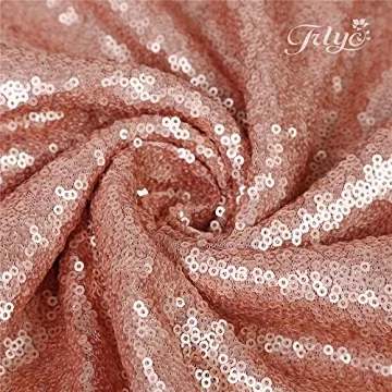 TRLYC 6Ft Blush Sequin Photography Backdrop for Events