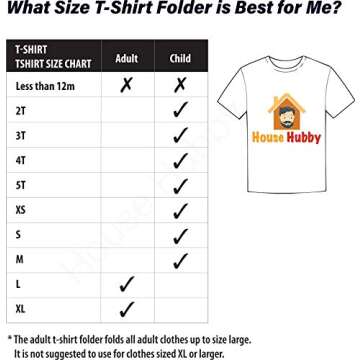 House Hubby T Shirt Folder - Toddler Sized Folding Board for T-Shirts, Dress Shirts, Pants, Towels to Fold Your Garments and Laundry Fast (Green, Child)