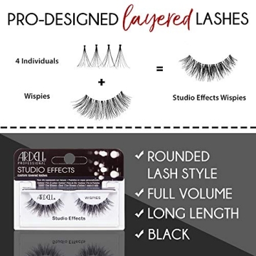 Ardell Studio Effects Wispies Black 4 Pack for Glam Looks