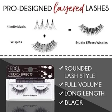 Ardell Studio Effects Wispies Black 4 Pack for Glam Looks