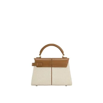 JW PEI Elise Top Handle Bag in Brown Canvas