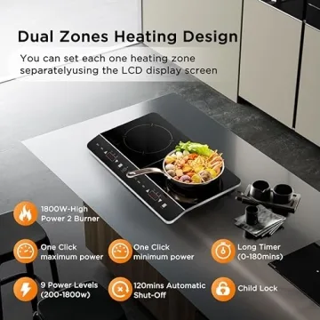 ELECTAKEY Double Induction Cooktop Fast Safe Portable