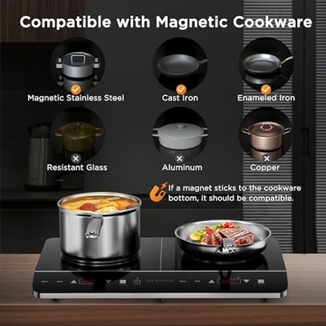 ELECTAKEY Double Induction Cooktop Fast Safe Portable