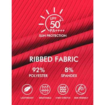 Charmo Ribbed Swimsuit for Women Scalloped V Neck Swimdress Tummy Control Modest One Piece Bathing Suit Dress Red