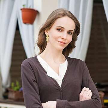 6 Pair 14K Gold Statement Earrings Set for Women, Big Large Gold Geometric Dangle Earrings Hypoaller...