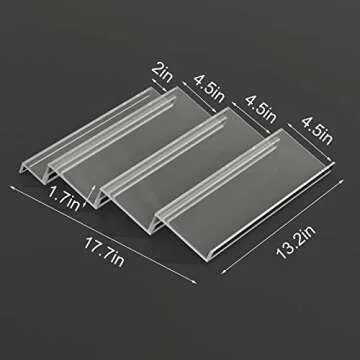 NIUBEE Acrylic Spice Rack Tray - 4 Tier Spice Drawer Organizer for Kitchen Cabinets,1 Pack Clear