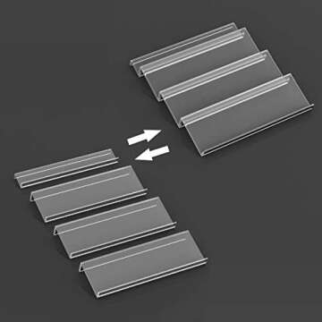 NIUBEE Acrylic Spice Rack Tray - 4 Tier Spice Drawer Organizer for Kitchen Cabinets,1 Pack Clear