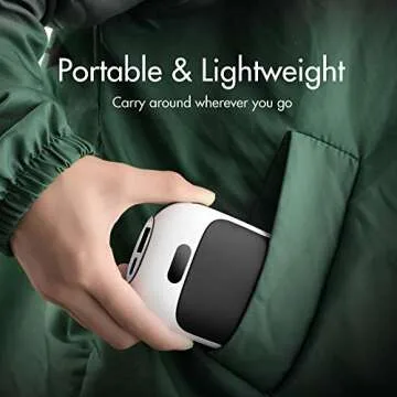 Portable Hand Warmers, 10000mAh Rechargeable Electric Hand Warmer and Power Bank, Pocket Size, Double-Sided Heating, 3 Heat Levels Up to 131℉, 12hrs Long Lasting, Winter Gift for Men Women(1-Pack)