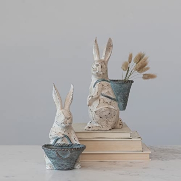 Creative Co-Op Decorative Bunny Figurines Set of 2