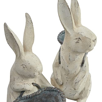 Creative Co-Op Decorative Bunny Figurines Set of 2