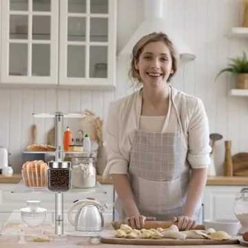 Jusalpha Large 4 Tier Acrylic Cupcake Stand for Parties