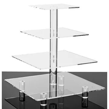 Jusalpha Large 4 Tier Acrylic Cupcake Stand for Parties