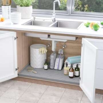 Durable SIKADEER Undersink Mat for Kitchen & Bathroom