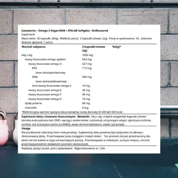 Sunwarrior Vegan Omega-3 DHA EPA for Brain&Heart Health