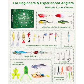 Fishing Advent Calendar 2024 with Lures and Gear