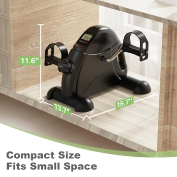 FEIERDUN Mini Exercise Bike Adjustable Resistance Portable