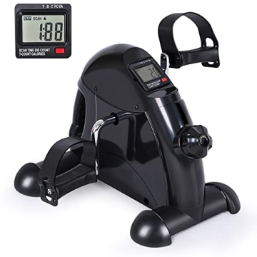 FEIERDUN Mini Exercise Bike Adjustable Resistance Portable