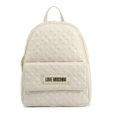 Love Moschino Women's Backpack Handbag, Off-White (Avorio), 14x29x37 Centimeters (W x H x L)
