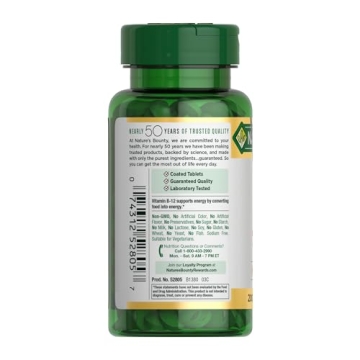Nature's Bounty Vitamin B12 1000mcg Energy Metabolism Support