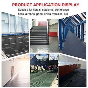 MYOYAY 1/8in Thick Rubber Garage Floor Mat 3.28 x 16.4 Ft Garage Flooring Mats Coin Pattern Flooring Rolls Non-Slip Parking Mats for Under Car Workshop, Black