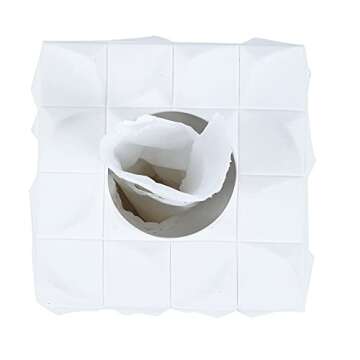 Hymmah Modern Square Tissue Box Cover Holder,Bathroom Accessories Decor Unique Design Tissue Box Cover for Bathroom Vanity Counter Tops Also Great for Bedrooms and Living Rooms
