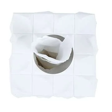 Hymmah Modern Square Tissue Box Cover Holder,Bathroom Accessories Decor Unique Design Tissue Box Cover for Bathroom Vanity Counter Tops Also Great for Bedrooms and Living Rooms