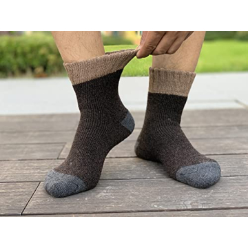 YZKKE 3Pack Men's Thick Wool Warm Winter Socks