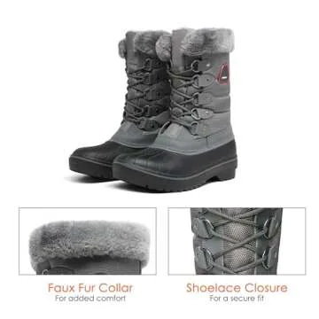 DREAM PAIRS Women's Winter Snow Boots - Stylish Comfort