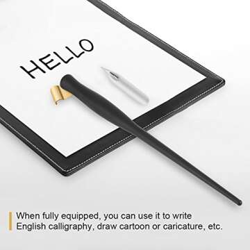 Versatile 6.5 Inch Nib Pen Holder for Calligraphy and Drawing