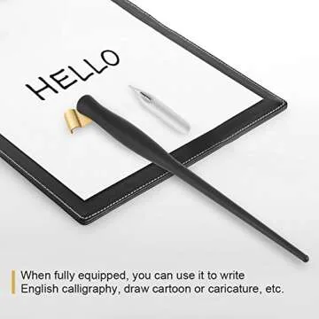 Versatile 6.5 Inch Nib Pen Holder for Calligraphy and Drawing