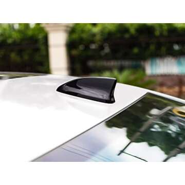 CKE for 11th Gen Civic Compatible with Honda Civic 2025 2024 2023 2022 Accessories Car Shark Fin Antenna Topper Roof Aerial Cover Trim -Glossy Black
