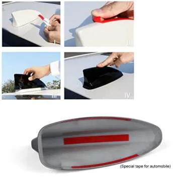 CKE for 11th Gen Civic Compatible with Honda Civic 2025 2024 2023 2022 Accessories Car Shark Fin Antenna Topper Roof Aerial Cover Trim -Glossy Black