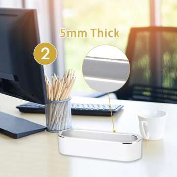 LEICRAFT Aluminum Business Card Holder Display Office Business Card Stand Name Card Display Organizer for Desk