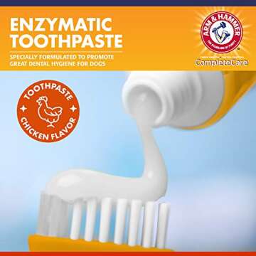 Arm & Hammer Dog Dental Kit - Chicken Flavored Toothpaste & Brushes - Complete Care for Dogs