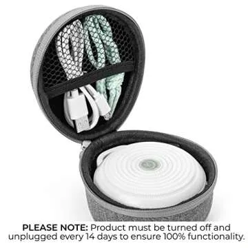 Yogasleep Rohm Portable White Noise Sound Machine + Travel Case in Grey, Sleep Therapy, Crush-Resistant Travel Case, for Adults, Kids & Baby, Noise Blocking & Office Privacy, Registry Gift