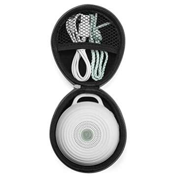 Yogasleep Rohm Portable White Noise Sound Machine + Travel Case in Grey, Sleep Therapy, Crush-Resistant Travel Case, for Adults, Kids & Baby, Noise Blocking & Office Privacy, Registry Gift